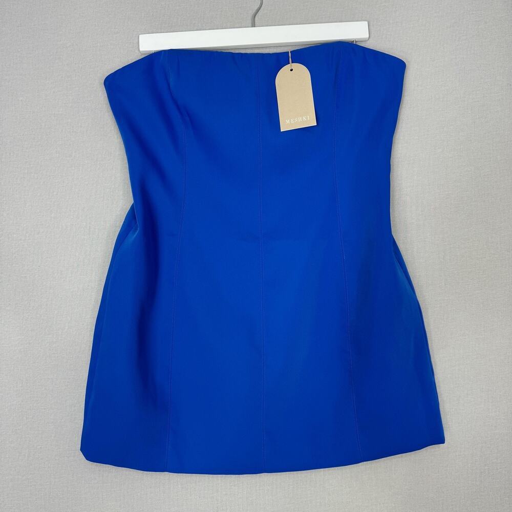 Meshki‎ Dress Womens XXL Cobalt Blue Maci Crepe Mini Strapless Cocktail Party